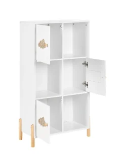 Bücherregal CLOUDY in Weiß/Braun - (W) 60 x (H) 111 x (L) 30 cm