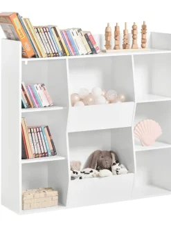 Bücherregal in Weiß - (B)106 x (H)104 x (T)30cm