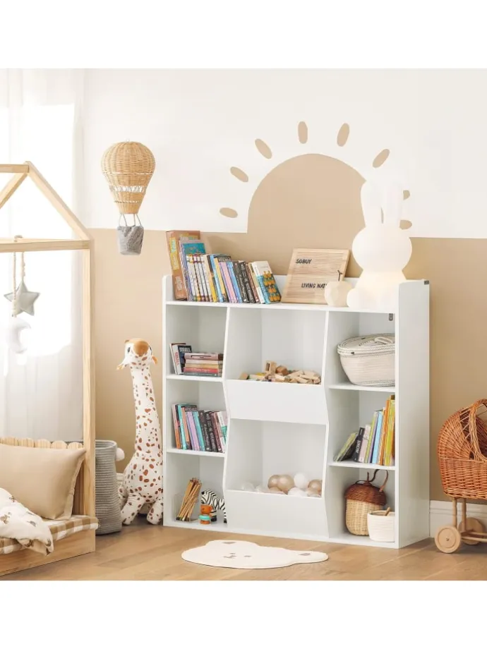 Bücherregal in Weiß - (B)106 x (H)104 x (T)30cm