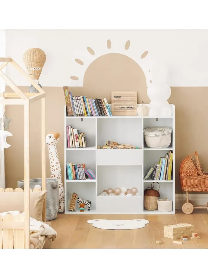 Bücherregal in Weiß - (B)106 x (H)104 x (T)30cm