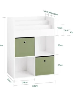 Bücherregal in Weiß - (B)60 x (H)80 x (T)34cm