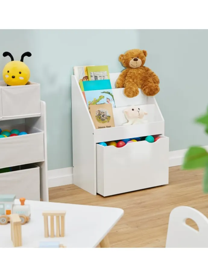 Bücherregal Kinder in Weiß - (B)50,5 x (H)69,5 x (T)28 cm