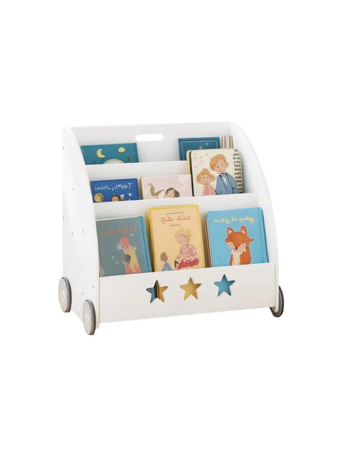 Bücherregal Kinder in Weiß - (B) 62 x (H) 57 x (T) 42 cm