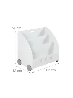 Bücherregal Kinder in Weiß - (B) 62 x (H) 57 x (T) 42 cm