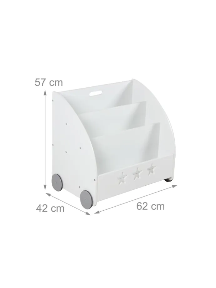 Bücherregal Kinder in Weiß - (B) 62 x (H) 57 x (T) 42 cm