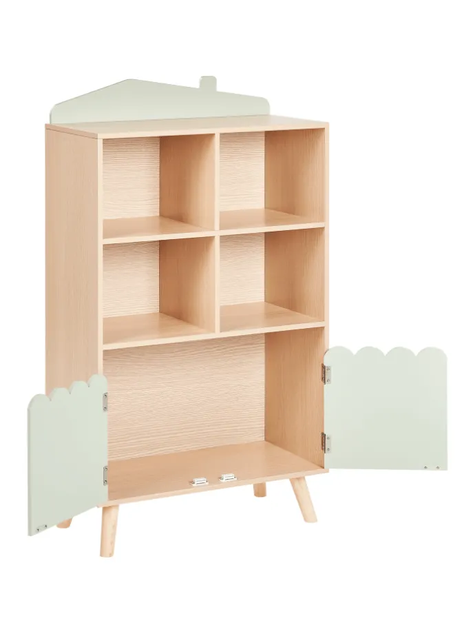 Bücherregal LACKEY in Braun/Grün - (W) 60 x (H) 105 x (L) 30 cm