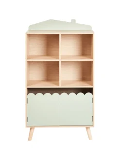 Bücherregal LACKEY in Braun/Grün - (W) 60 x (H) 105 x (L) 30 cm