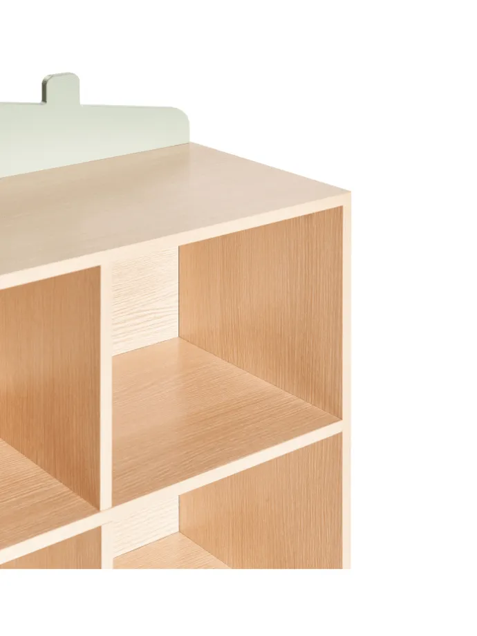Bücherregal LACKEY in Braun/Grün - (W) 60 x (H) 105 x (L) 30 cm