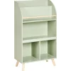 Bücherregal LILOET in Grün/Braun - (W) 60 x (H) 102 x (L) 30 cm