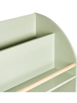 Bücherregal LILOET in Grün/Braun - (W) 60 x (H) 102 x (L) 30 cm