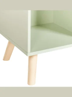 Bücherregal LILOET in Grün/Braun - (W) 60 x (H) 102 x (L) 30 cm