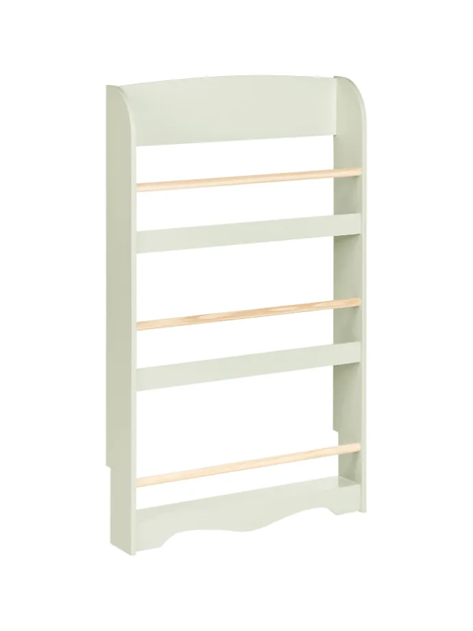 Bücherregal LILOET in Grün/Braun - (W) 60 x (H) 100 x (L) 12 cm