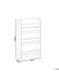 Bücherregal LILOET in Grün/Braun - (W) 60 x (H) 100 x (L) 12 cm