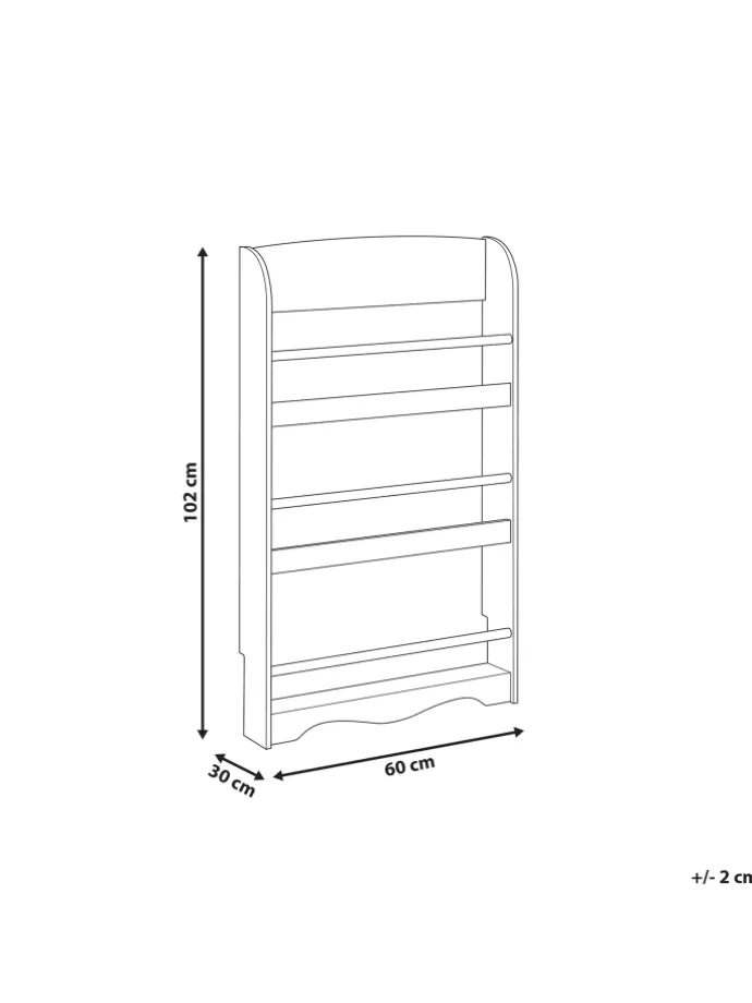 Bücherregal LILOET in Grün/Braun - (W) 60 x (H) 100 x (L) 12 cm