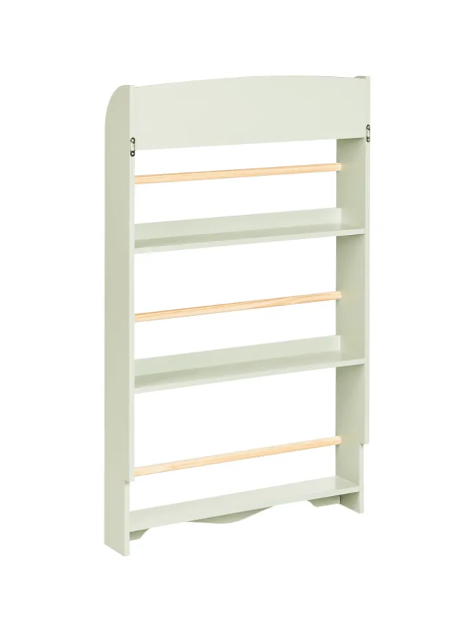 Bücherregal LILOET in Grün/Braun - (W) 60 x (H) 100 x (L) 12 cm