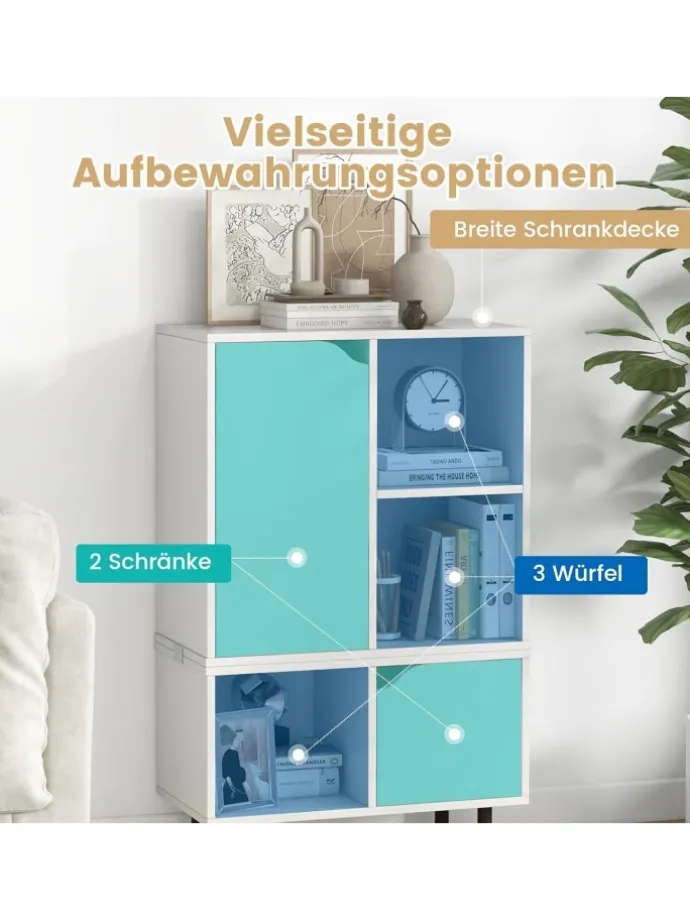 Bücherregal stapelbar in Weiß