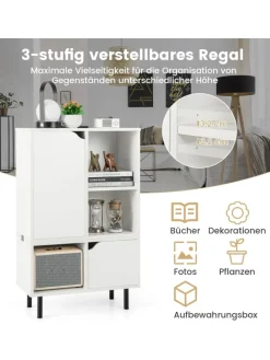 Bücherregal stapelbar in Weiß