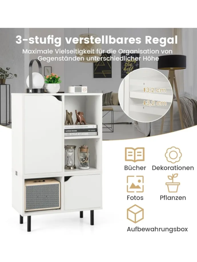 Bücherregal stapelbar in Weiß