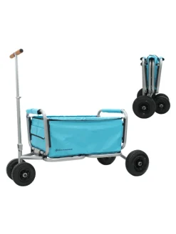 Beachtrekker LiFe faltbarer Bollerwagen + Bremse, klappb. Handwagen (Himmelblau)