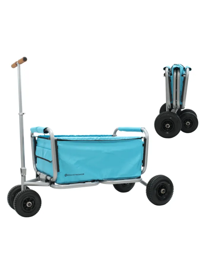 Beachtrekker LiFe faltbarer Bollerwagen + Bremse, klappb. Handwagen (Himmelblau)