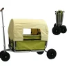 Beachtrekker LiFe faltbarer Bollerwagen (Oliv) + Bremse + Sonnenverdeck