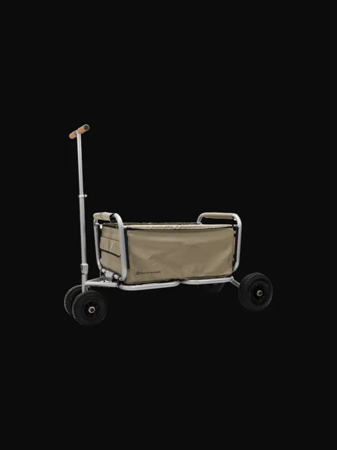 Beachtrekker LiFe faltbarer Bollerwagen + Bremse, klappbarer Handwagen (Beige)