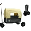 Beachtrekker LiFe faltbarer Bollerwagen (Schwarz) + Bremse + Sonnenverdeck