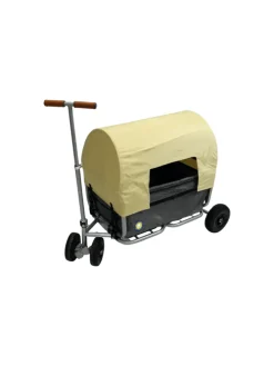 Beachtrekker LiFe faltbarer Bollerwagen (Schwarz) + Bremse + Sonnenverdeck