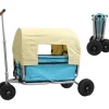 Beachtrekker LiFe faltbarer Bollerwagen (Himmelblau) + Bremse + Sonnenverdeck
