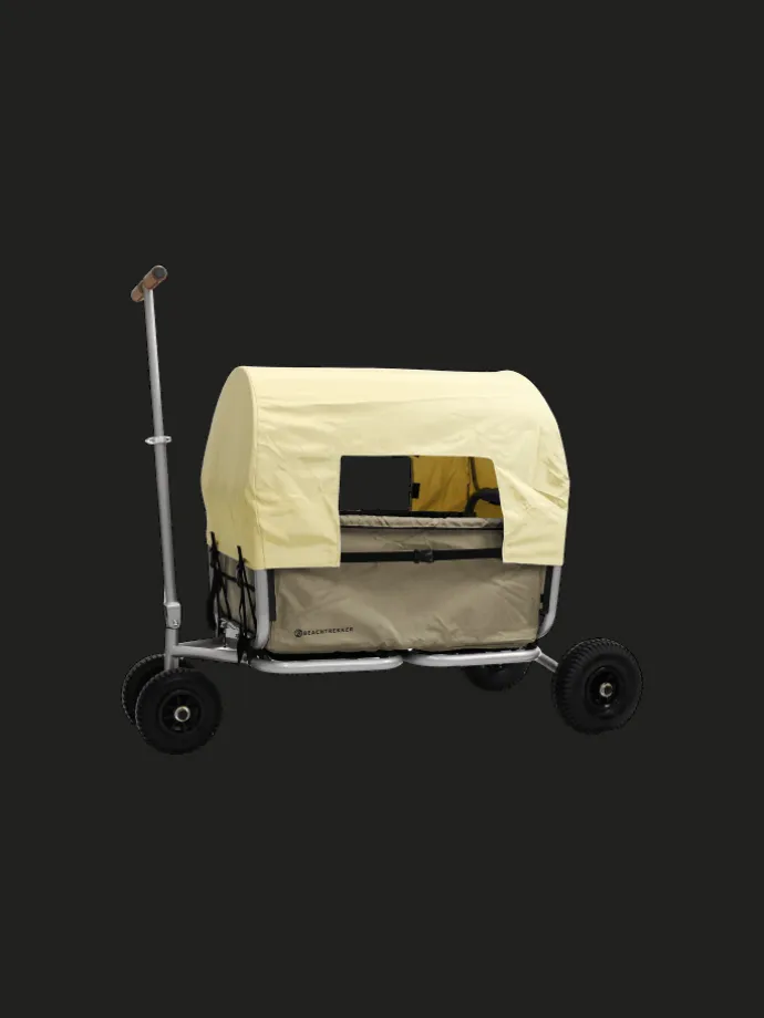 Beachtrekker LiFe faltbarer Bollerwagen (Himmelblau) + Bremse + Sonnenverdeck