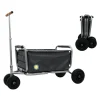 Beachtrekker LiFe faltbarer Bollerwagen + Bremse, klappbarer Handwagen (Schwarz)