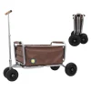 Beachtrekker LiFe faltbarer Bollerwagen + Bremse, klappbarer Handwagen (Braun)