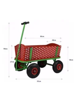 Beachtrekker Style Holzbollerwagen, Handwagen, Leiterwagen (Rotkäppchen)