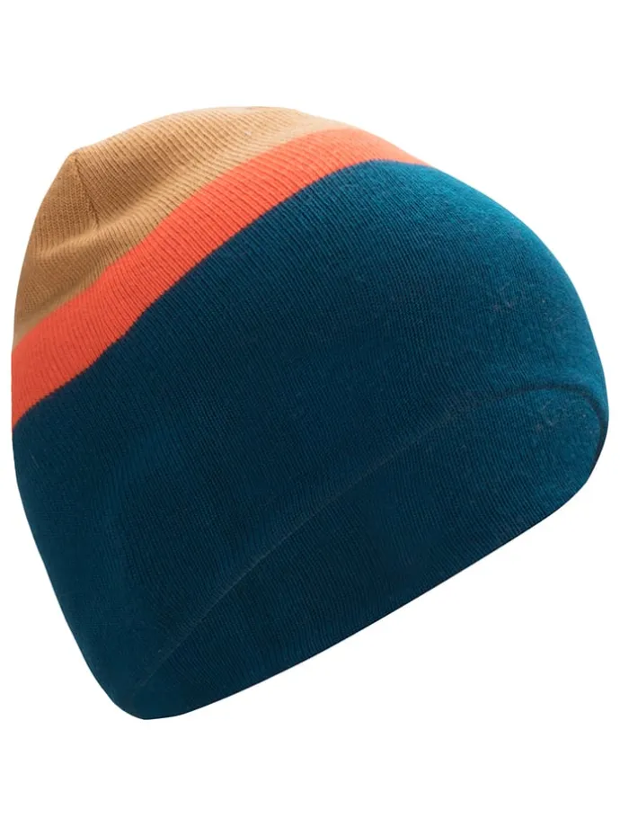 Beanie "Nordland" in Blau/ Hellbraun