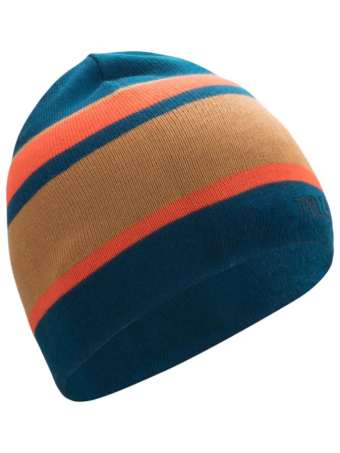 Beanie "Nordland" in Blau/ Hellbraun