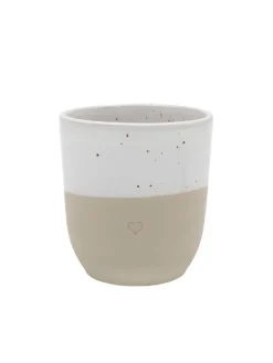 Becher in Weiß/ Beige - 320 ml