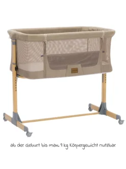 Beistellbett Crip 6-fach höhenverstellbar in braun