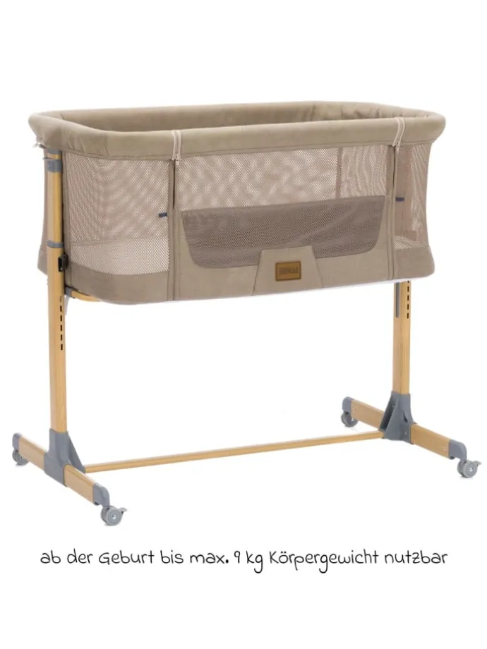Beistellbett Crip 6-fach höhenverstellbar in braun