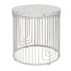 Beistelltisch "Cap" in Weiß - (H)50 x Ø 20 cm