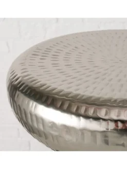 Beistelltisch "Dipa" in Silber - (H)49 cm