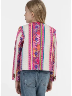 Übergangsjacke in Pink/ Creme