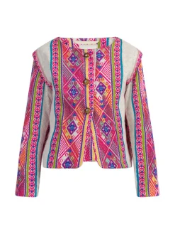 Übergangsjacke in Pink/ Creme