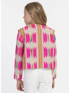 Übergangsjacke in Pink/ Creme