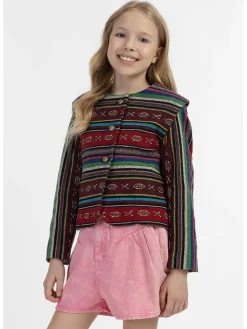 Übergangsjacke in Schwarz/ Bunt