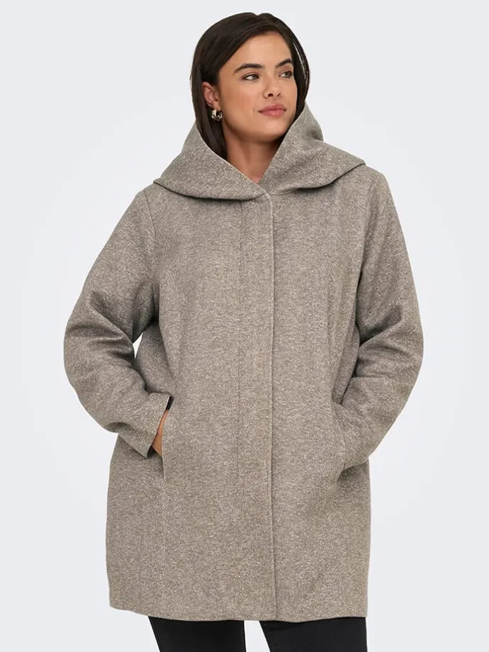 Übergangsmantel in Taupe