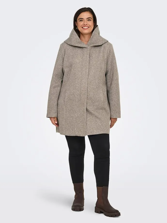 Übergangsmantel in Taupe