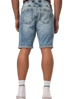 Bermuda in bleached denim