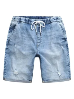 Bermuda in bleached denim