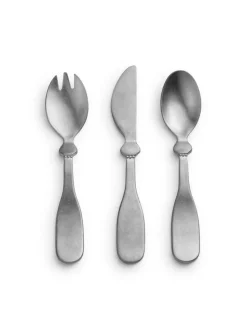 Besteck Set für Kinder - Antique Silber in Silber