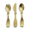 Besteck Set für Kinder in Gold
